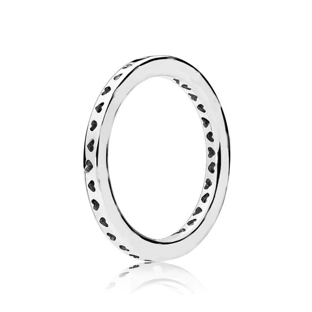 1 Pcs For Women 925 Sterling Silver Rings Rose Gold Winding Circle Crystal Finger Ring For Wedding Jewelry Gift 6/7/8/9 Size