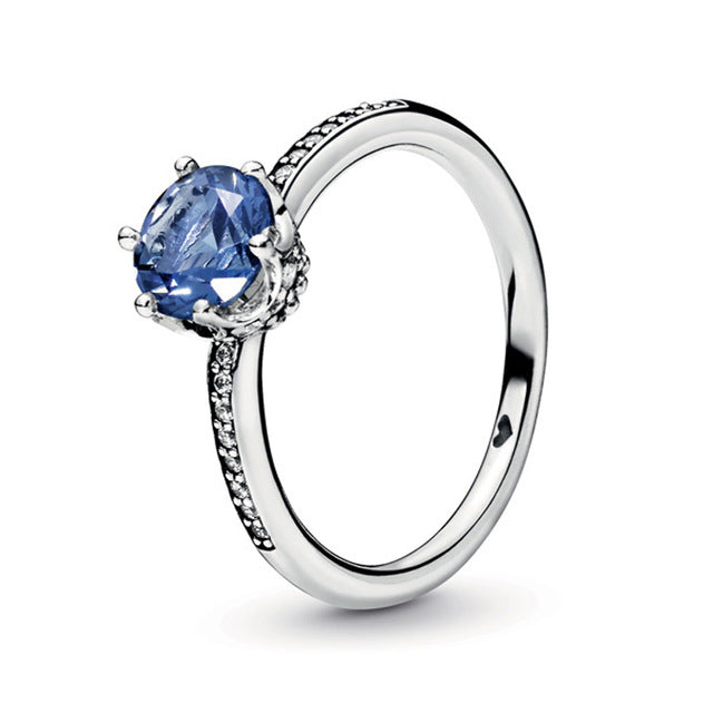 New 2019 100% 925 sterling silver wedding party classic crown heart ring female jewelry original fashion jewelry gift Shipping