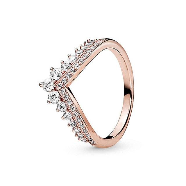 New 2019 100% 925 sterling silver wedding party classic crown heart ring female jewelry original fashion jewelry gift Shipping