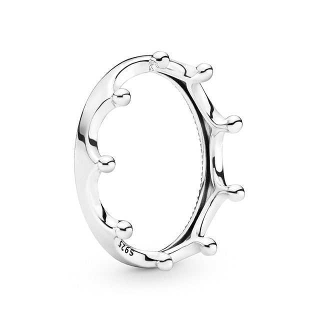 New 2019 100% 925 sterling silver wedding party classic crown heart ring female jewelry original fashion jewelry gift Shipping