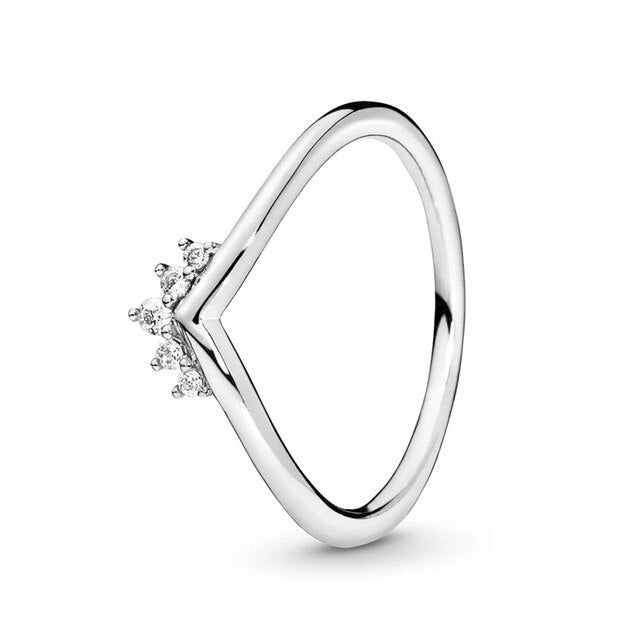 New 2019 100% 925 sterling silver wedding party classic crown heart ring female jewelry original fashion jewelry gift Shipping