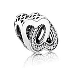 NEW Genuine 100% 925 Sterling Silver Heart Shape Pan Charm Pearls collocation Charm Bracelet DIY bangle Silver Jewelry