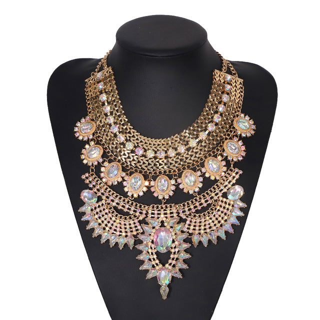 Miwens 2019 Collar Za Necklaces & Pendants Vintage Crystal Maxi Choker Statement Silver Collier Necklace Boho Women Jewelry 7001