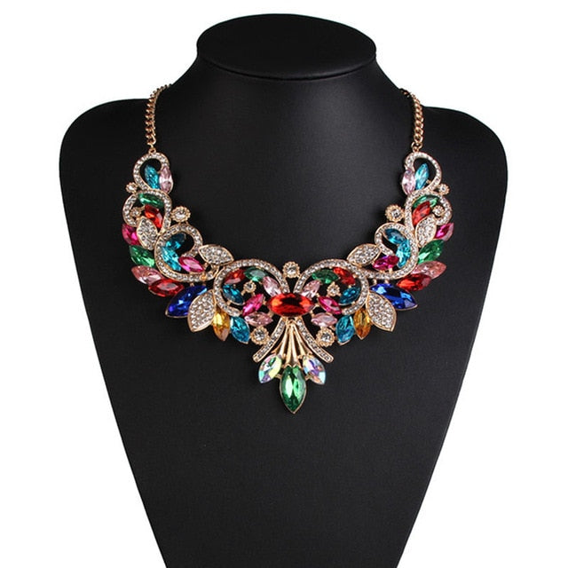 Miwens 2019 Collar Za Necklaces & Pendants Vintage Crystal Maxi Choker Statement Silver Collier Necklace Boho Women Jewelry 7001