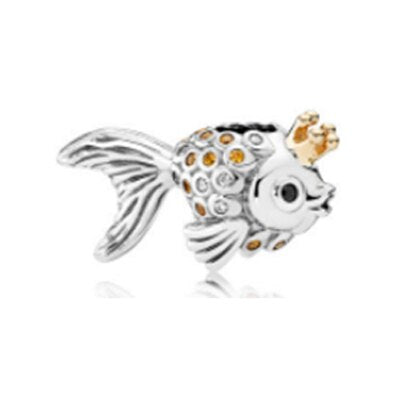 NEW 100% 925 Sterling Silver Charms Bead Bear Fish Tigon Fit Bracelets Glass beads DIY bracelet The factory wholesale
