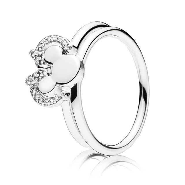 Real 925 sterling silver 2020 New style Mickey Minnie Dangle Charm New Year Fit pandora bracelet Fine pendant DIY jewelry