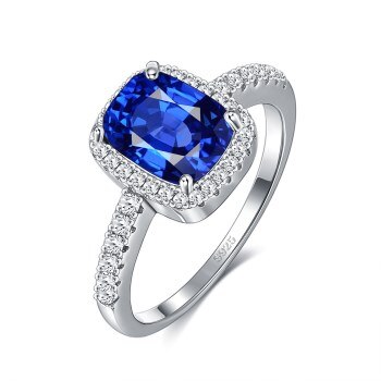 Fashion Luxury Purple Blue AAA Zicon Rings For Women S925 Silver Rings Wedding Female Ring Gift Jewerly Accessories Lady Rings