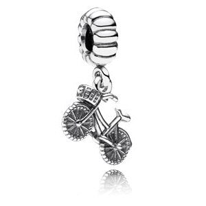 NEW 100% 925 Sterling silver bicycle Pendant Charm Cake card bead collocation Bracelets DIY Bracelets Factory wholesale