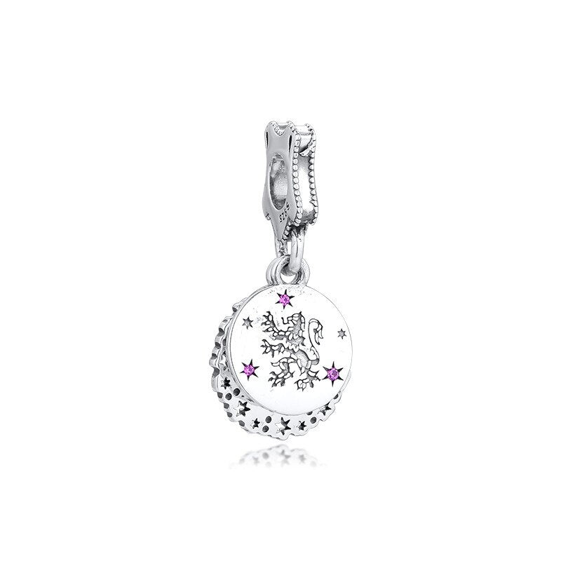 Hogwarts School Gryffindor Dangle 925 Sterling Silver Charms For Bracelets & Bangles DIY Jewelry Making Harry Collection Pendant