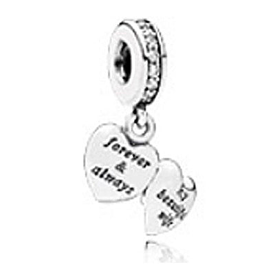 NEW 925 Sterling Silver charm Pendant Heart Shaped Pearls Fit Original Bracelet DIY bracelet Jewelry Gift Factory wholesale