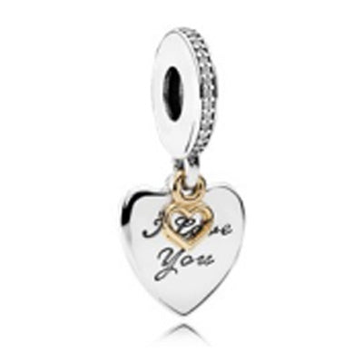 NEW 925 Sterling Silver charm Pendant Heart Shaped Pearls Fit Original Bracelet DIY bracelet Jewelry Gift Factory wholesale