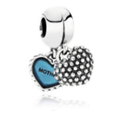 NEW 925 Sterling Silver charm Pendant Heart Shaped Pearls Fit Original Bracelet DIY bracelet Jewelry Gift Factory wholesale