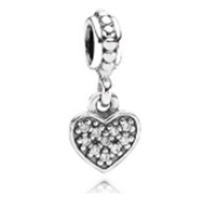 NEW 925 Sterling Silver charm Pendant Heart Shaped Pearls Fit Original Bracelet DIY bracelet Jewelry Gift Factory wholesale