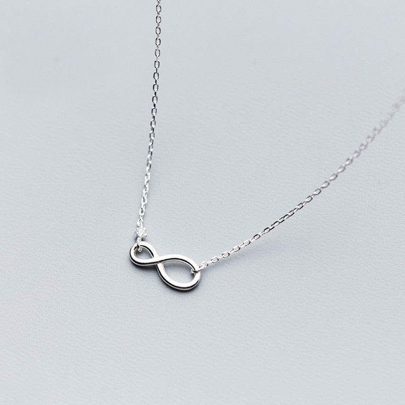 MloveAcc 925 Sterling Silver Fashion Jewelry Best Friend Forever Infinity Love Pendant Necklaces for Women Gifts Silver Chain