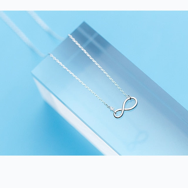 MloveAcc 925 Sterling Silver Fashion Jewelry Best Friend Forever Infinity Love Pendant Necklaces for Women Gifts Silver Chain