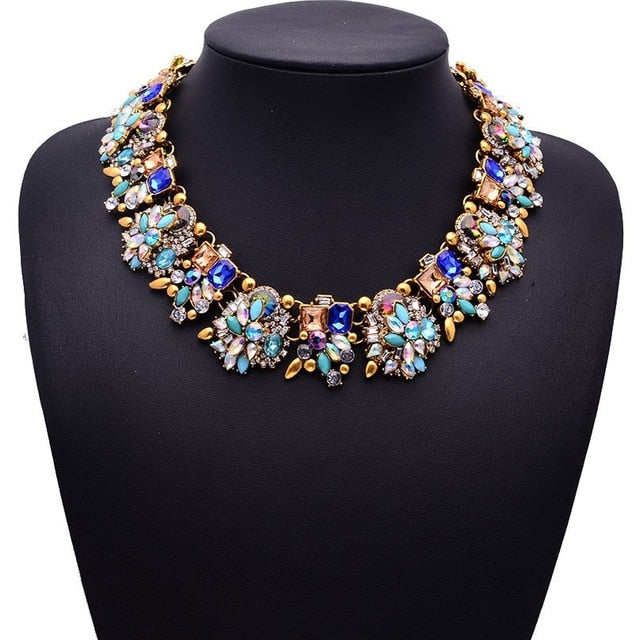 Miwens 2019 Collar Za Necklaces & Pendants Vintage Crystal Maxi Choker Statement Silver Collier Necklace Boho Women Jewelry 7001