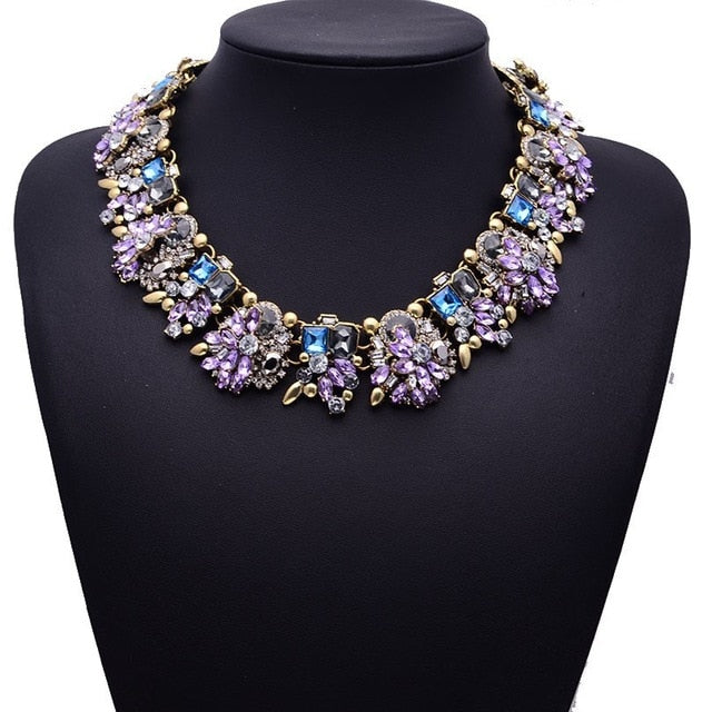 Miwens 2019 Collar Za Necklaces & Pendants Vintage Crystal Maxi Choker Statement Silver Collier Necklace Boho Women Jewelry 7001