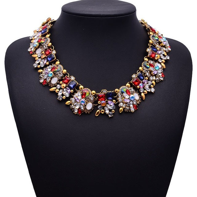 Miwens 2019 Collar Za Necklaces & Pendants Vintage Crystal Maxi Choker Statement Silver Collier Necklace Boho Women Jewelry 7001