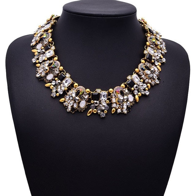 Miwens 2019 Collar Za Necklaces & Pendants Vintage Crystal Maxi Choker Statement Silver Collier Necklace Boho Women Jewelry 7001