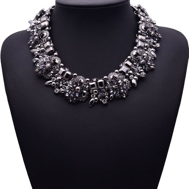 Miwens 2019 Collar Za Necklaces & Pendants Vintage Crystal Maxi Choker Statement Silver Collier Necklace Boho Women Jewelry 7001