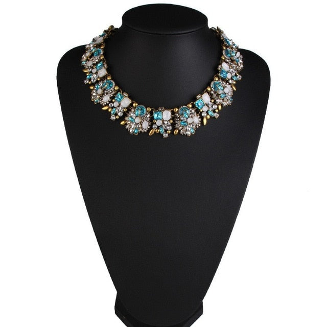 Miwens 2019 Collar Za Necklaces & Pendants Vintage Crystal Maxi Choker Statement Silver Collier Necklace Boho Women Jewelry 7001