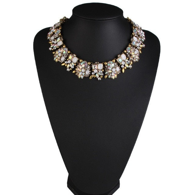 Miwens 2019 Collar Za Necklaces & Pendants Vintage Crystal Maxi Choker Statement Silver Collier Necklace Boho Women Jewelry 7001