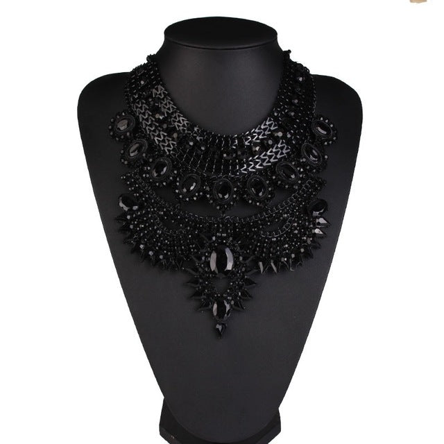 Miwens 2019 Collar Za Necklaces & Pendants Vintage Crystal Maxi Choker Statement Silver Collier Necklace Boho Women Jewelry 7001