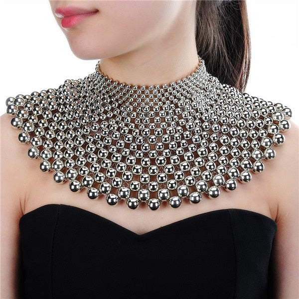 12 Colors Chunky Statement Necklace For Women Bib Collar Choker Pearl Necklace Maxi Jewelry Fashion Big Jewelry Gift kolye