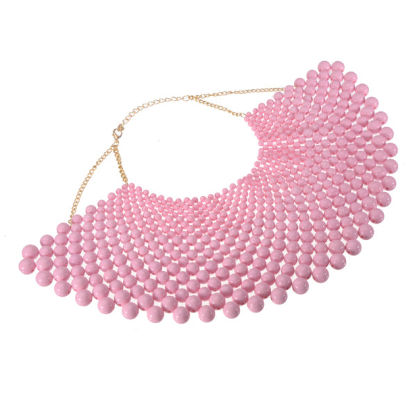 12 Colors Chunky Statement Necklace For Women Bib Collar Choker Pearl Necklace Maxi Jewelry Fashion Big Jewelry Gift kolye
