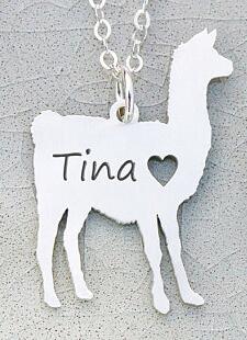 2018 Trendy Farm Animal Llama Necklace Personalized Names Or Letters  Pet  Gift Birthday Present Drop Shipping Accepted YP6033
